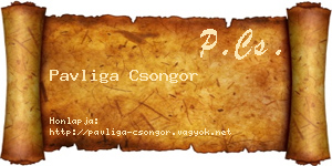 Pavliga Csongor névjegykártya